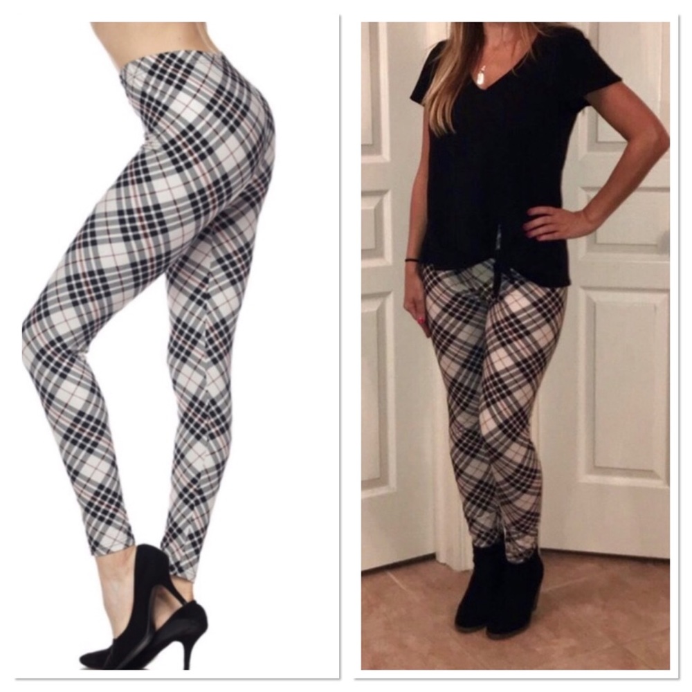 🍁Tartan Print Leggings